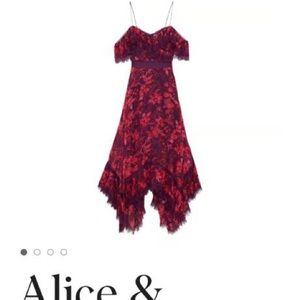 Harper cold shoulder lace trimmed georgette maxi dress US size 4